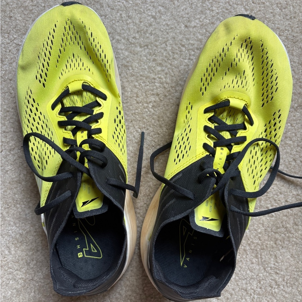 Altra Yellow and Black Women's Vanish Carbon Speed Shoe